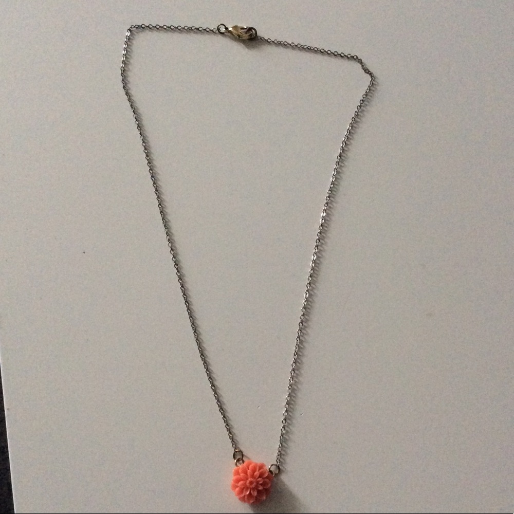 Pink flower necklace